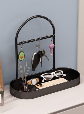 速发进门挂收纳摆件玄柜置物架鞋关面饰品杂物摆盘桌上收纳盒