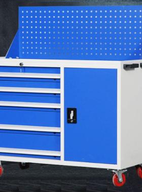 重型工具柜汽修零件柜抽屉柜带挂板车间零件车可移动手推