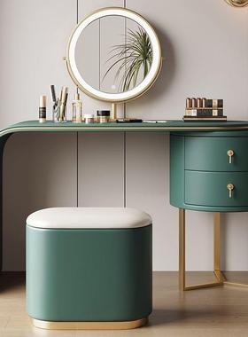 极简奶油风化妆台卧室现代小户型收纳柜一体高级感梳妆台2025新款