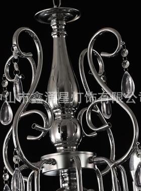 新款12头欧式吊灯银色装饰灯具铁艺婚庆道具灯