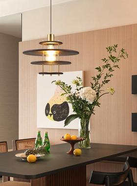 实木餐厅吊灯家乡味餐桌民宿吧台氛灯时尚餐厅层次圆盘灯具