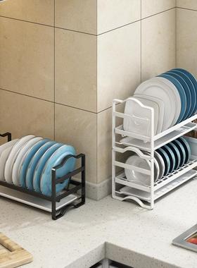 窗台窄款碗盘碗碟收纳架不锈钢厨房置物架碗柜内窄小型碗筷沥碗架