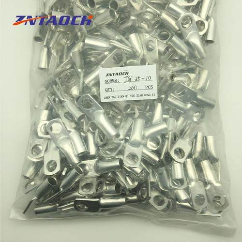 JG系列铜鼻子25-6-8-10纯紫铜接线鼻子铜线耳铜接头平方电线连接 - 图0