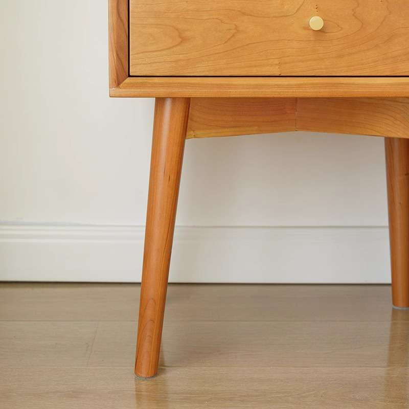 樱桃木云端床头柜北欧现代简约轻奢日式家用小户型卧室储物边柜 - 图2