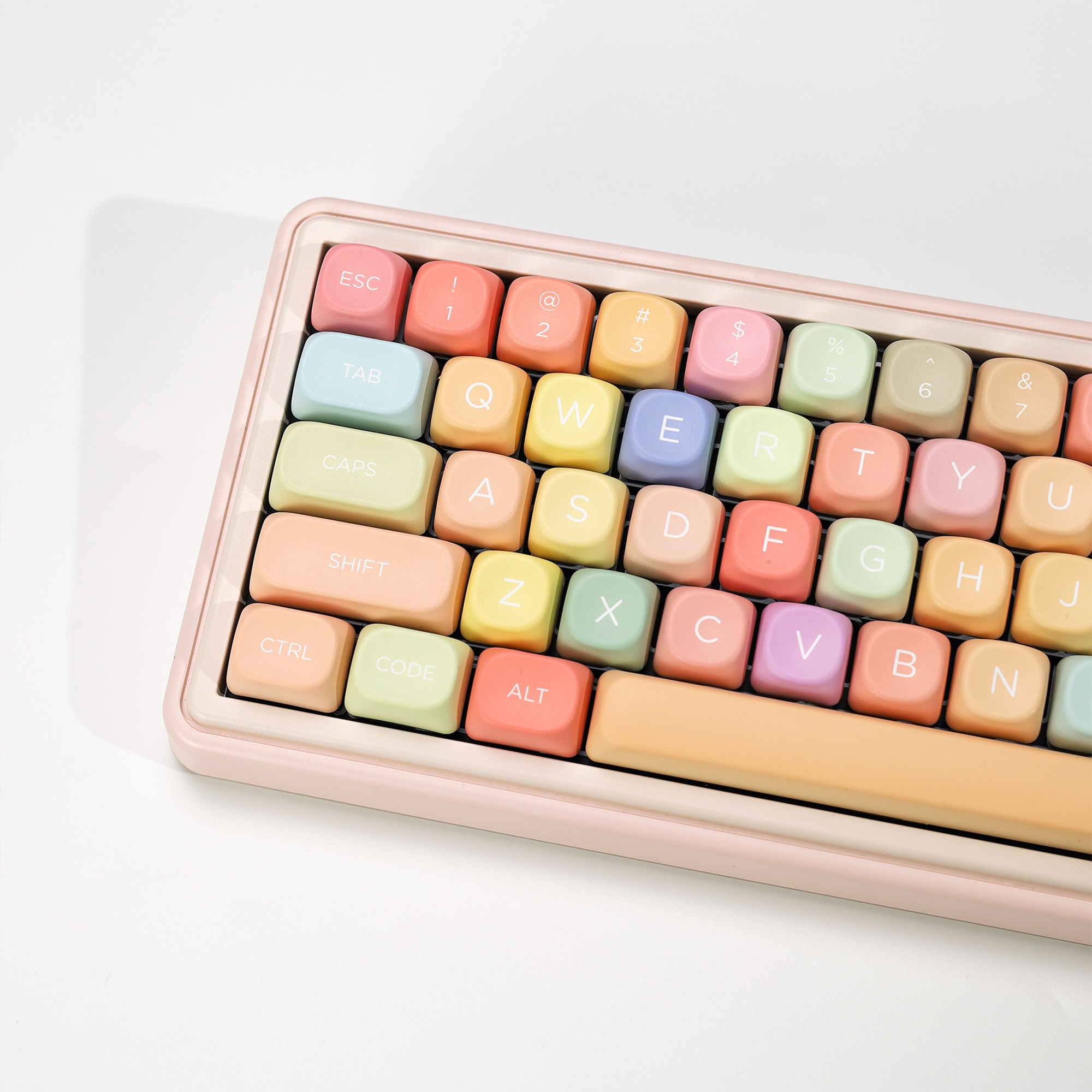 键喵彩虹糖果主题KOA高度热升华键帽客制化机械键盘键帽大全套 - 图0