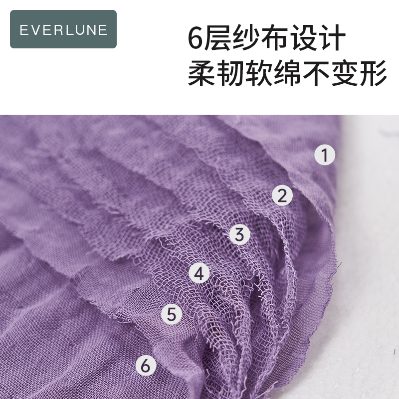 EVERLUNE爱维伦婴儿纱布浴巾全棉新生婴幼儿宝宝柔软毛巾儿童盖被