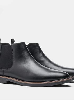 Men's Chelsea boots leather 40-46 business shoes 切尔西