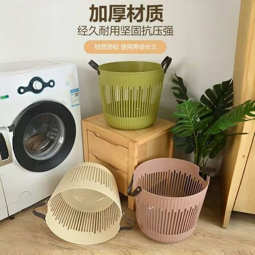 大容量脏衣篮大号家用洗衣篮耐用度假风手提收纳桶加厚材质新品YY - 图1