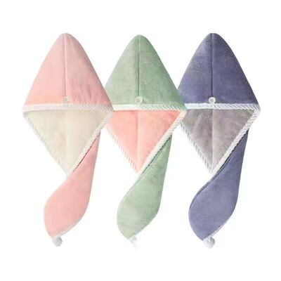 双层加厚干发帽超强吸水速干包头巾双面毛巾浴帽护理男女通用Y