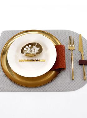 轻奢简5约台创装意西餐盘装饰餐售具样板房楼处餐桌软饰品摆盘套