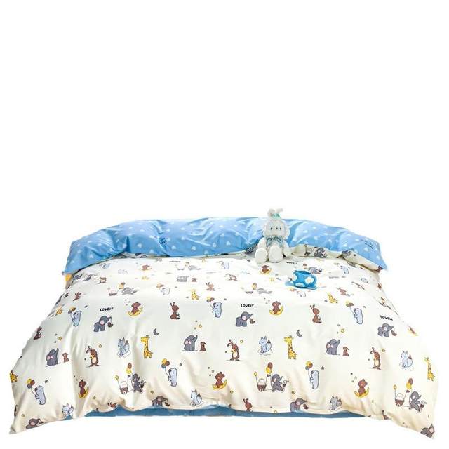 Four-season four-piece set all-cotton pure cotton new thickened quilt cover bed sheet student dormitory three-piece set simple single quilt cover