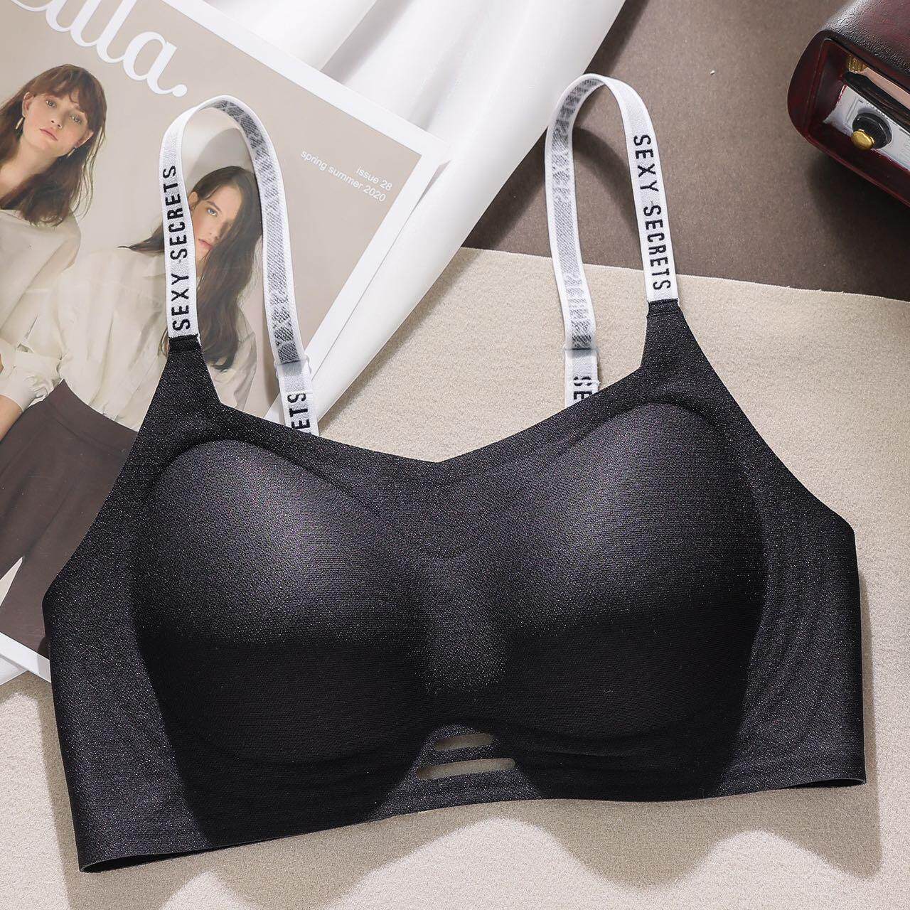 长益琴裸感无痕2025新款夏季美背文胸镂空交叉乳胶固定杯蕾丝背心