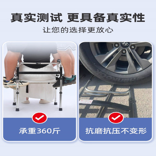 德国老人行走助行器辅助助步器助力骨折康复训练可调节四脚拐杖 - 图3