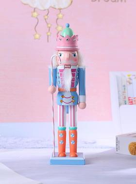 北欧可爱胡桃夹子木偶士兵木头人摆件创意女孩儿童房酒柜装饰摆设