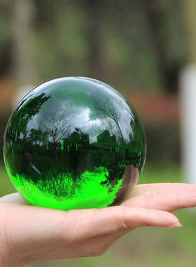 绿色水晶球摆件珍藏饰品绿幽灵家居客厅玄关隔断书桌办公桌摆设