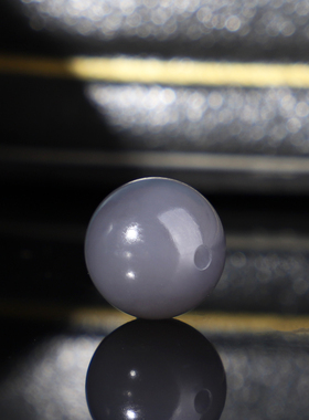 正品新疆和田玉烟紫单颗圆珠散珠