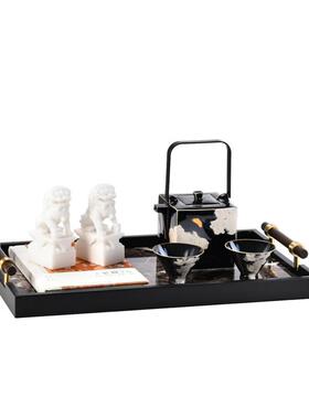 新中式别墅样板房间玄关现代花艺花瓶装饰品组合套装搭配软装摆件