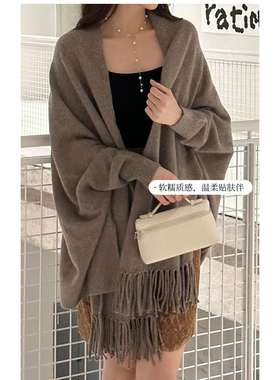 全羊毛女大码披肩200斤新款