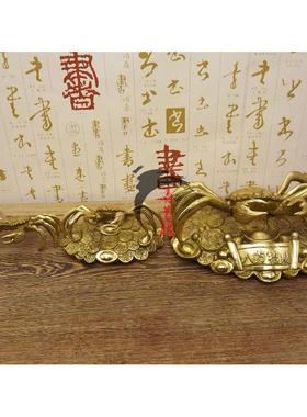 大号纯铜螃蟹摆件横财将军八方招财螃蟹黄铜蟹工艺品摆设家居饰品