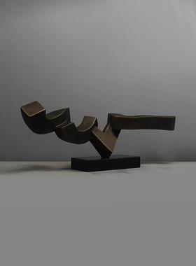 雕塑艺术摆件装饰品展示柜客厅高极感轻奢高档大气上档次家居摆设