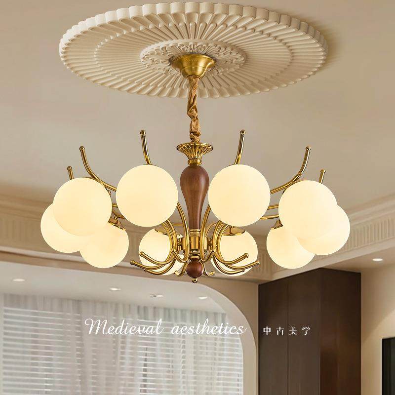 法式中古风客厅灯卧室高级感魔豆吊灯美式复古主卧室氛围护眼灯具,淘宝优惠券,粉丝福利购,淘宝优惠卷