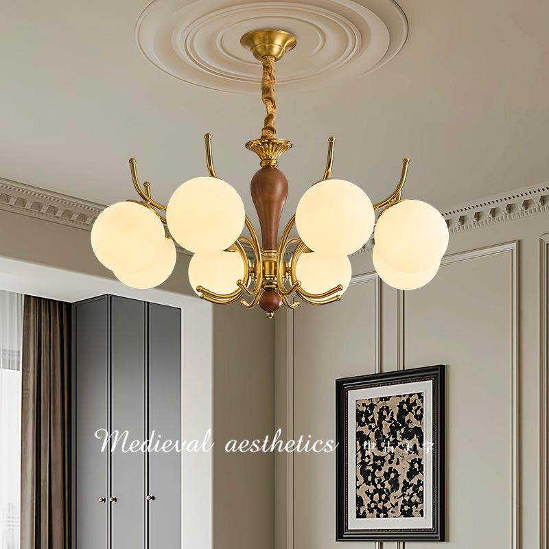 法式中古风客厅灯卧室高级感魔豆吊灯美式复古主卧室氛围护眼灯具,淘宝优惠券,粉丝福利购,淘宝优惠卷