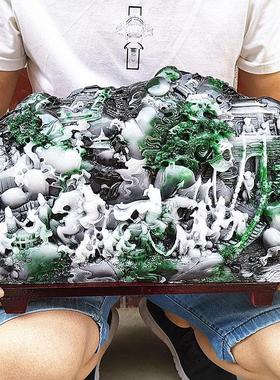 玉石原石寿山石雕芙蓉石风水玄关摆件奇石观赏石冲锋陷阵