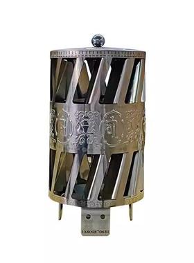 慈简藏式风动转轮经筒微风转动转桶不锈钢景点室外风力装饰摆饰