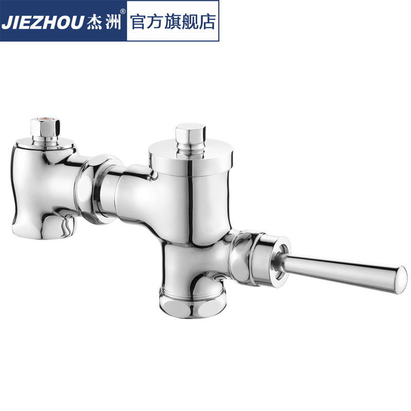 全铜卧式手扳大便冲洗阀门蹲便器延时冲水开关厕所自闭式手动按压 - 图0