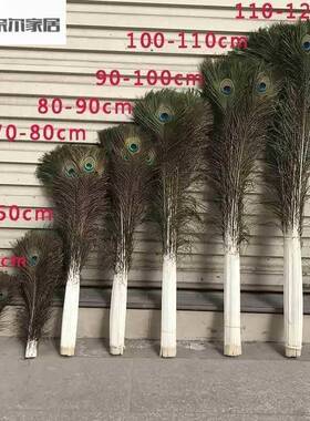 孔雀毛真羽毛家里摆设的装饰品客厅摆件大件插孔雀毛羽毛的花瓶