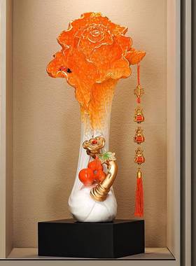 大号白菜新中式招财摆件家居客厅玄关电视柜装饰品乔迁新居开业
