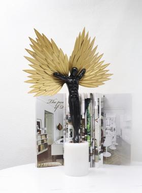 现代北欧轻奢天使之城雕塑摆件欧式客厅玄关软装设计摆设家装饰品