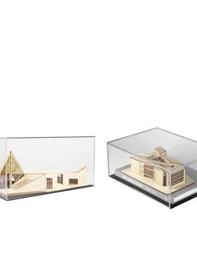 建筑模型摆件现代简约轻奢样板间书房书桌办公室客厅玄关创意装饰