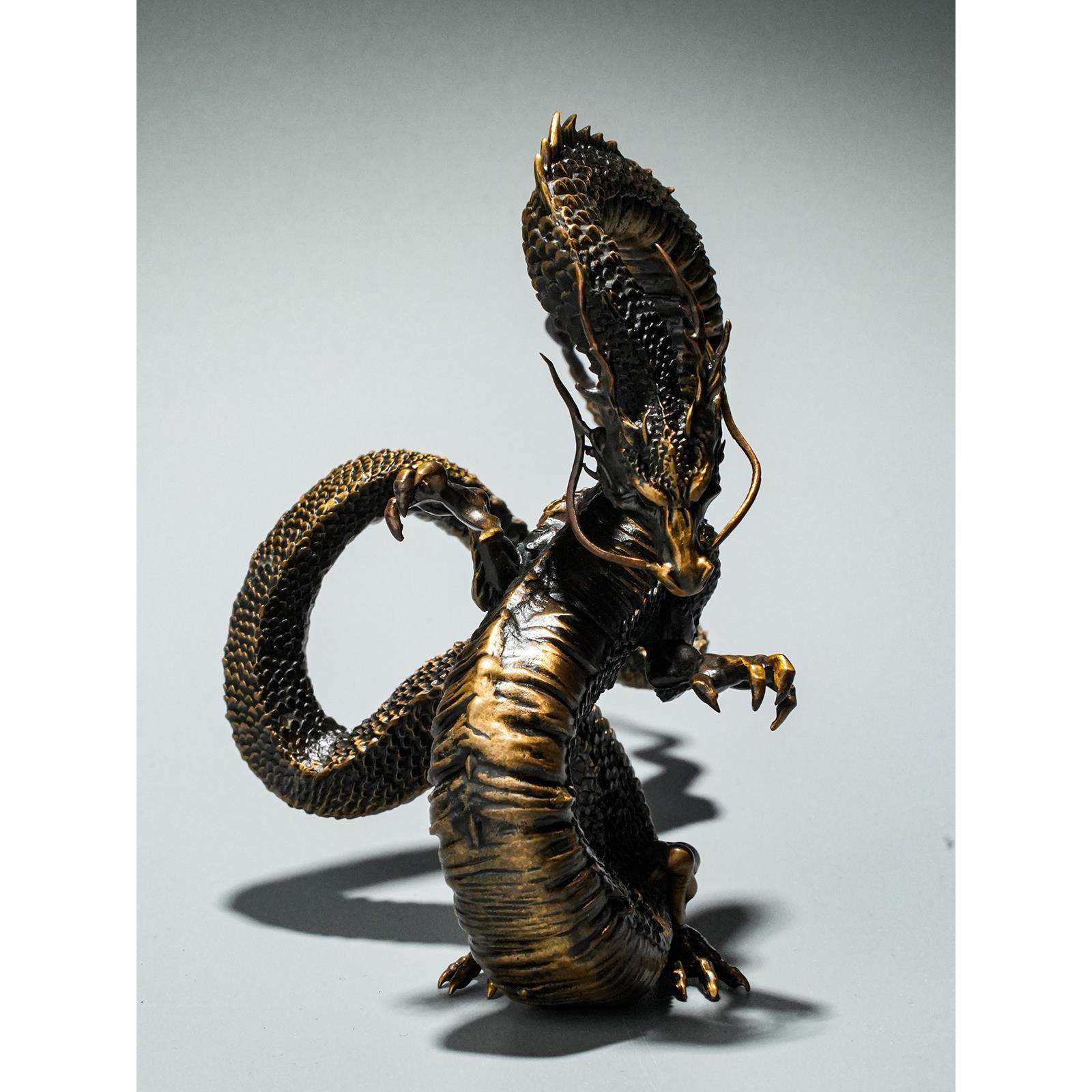 铁拳工匠在吉祥铜像饰品中制作吉祥龙茶宠物香宠物龙形饰品家居装,淘宝优惠券,粉丝福利购,淘宝优惠卷
