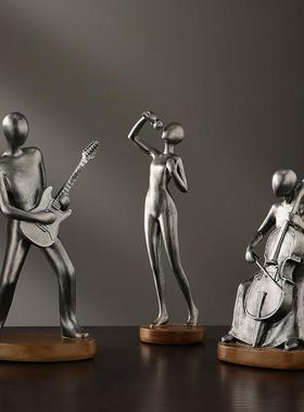 创意抽象音乐家人物摆件家居客厅电视柜酒柜子装饰品软装艺术摆设