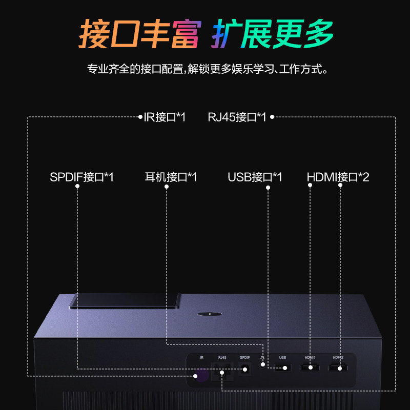 【国家补贴立省15%】腾讯极光D2Pro家用投影仪782CVIA真实流明超高清民宿酒店定制投影机