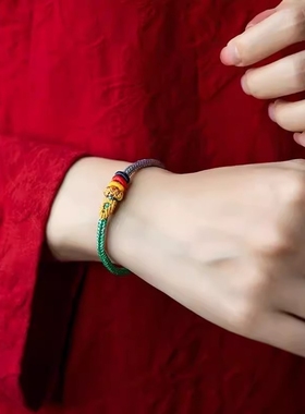 普陀山上岸手绳逢考必过幸运符昌殊七慧手链考研高考好运红绳礼物