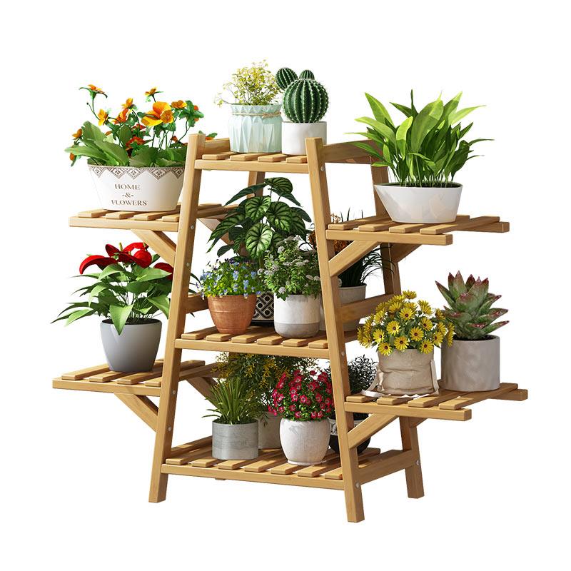 花架置物阳台落地式摆件饰品幼儿园植物角客厅支架室内多层花盆架 - 图3