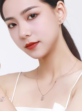 字母项链女纯银925小众原创设计