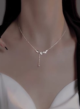 钱万千S999纯银项链女锁骨链足银