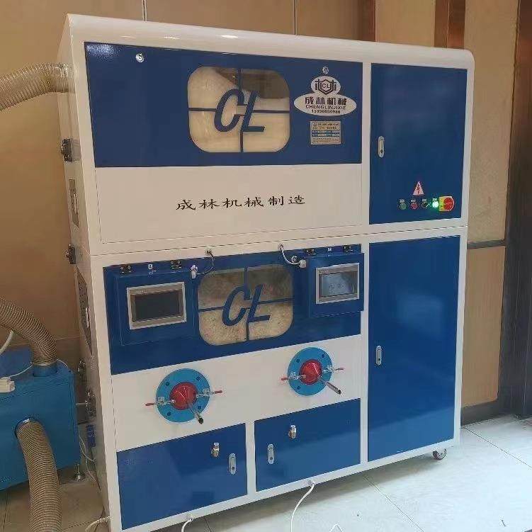 成林机械流量充绒机采用无接触式称重应用于羽绒服充绒机棉服 - 图0