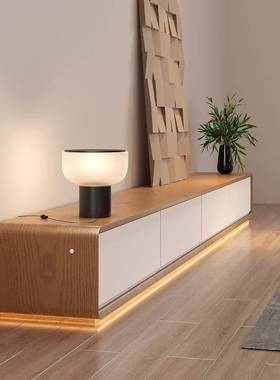 实木电视柜茶几组合小户型简约现代收纳储物柜一体落地日系原木色