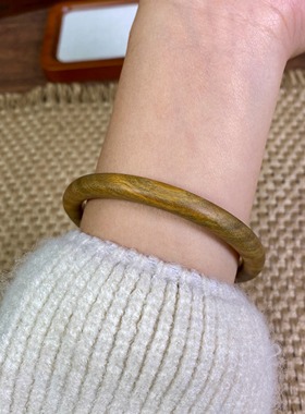 天然紫光檀手镯女款素圈手镯