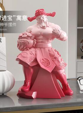 肌肉神爷喜摆庆乔迁开业礼物摆件家用铺健店身房zls20230装饰品办