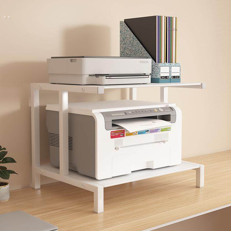 Put printer storage shelf floor-standing cabinet wooden storage mobile office computer main case bracket