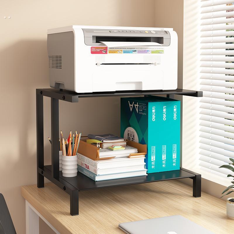 Put printer storage shelf floor-standing cabinet wooden storage mobile office computer main case bracket