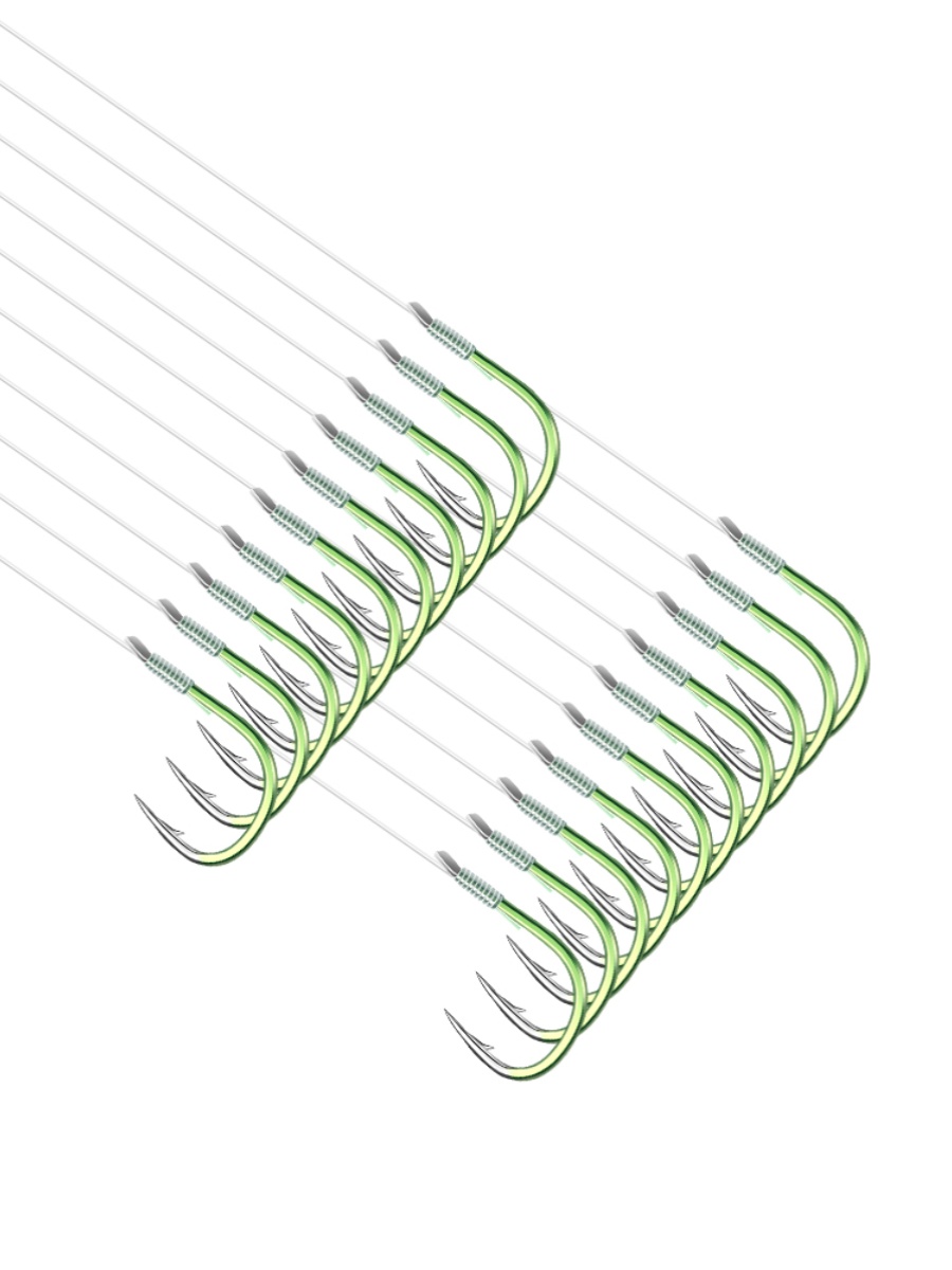 绑好鱼钩套装成品子线双钩防缠绕伊势尼伊豆金袖秋田狐仕挂鲤鲫鱼-图2
