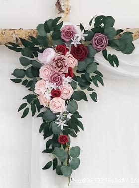 热销手工制作拱门花门楣花仿真绢花婚礼庆典活动装饰背景