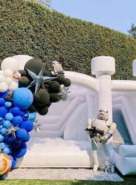 充气婚礼蹦床休闲娱乐自定义拍摄墙组合式儿童淘气堡家庭娱乐滑梯