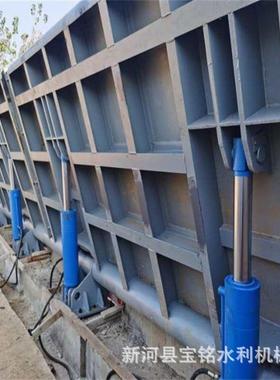 液压钢坝闸门景观钢坝液压启闭机水利工程液压翻板闸门